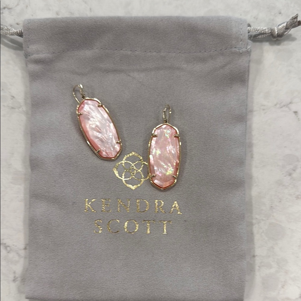 Kendra Scott Blush Pink and Gold Earrings